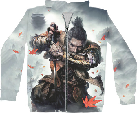 Unisex Zip-through Hoodie 3D - SEKIRO: SHADOWS DIE TWICE (12) - Mfest