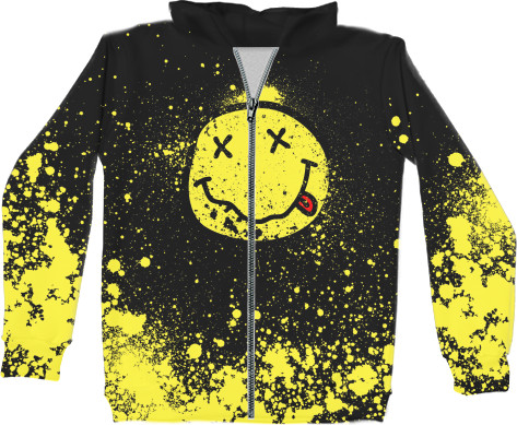 Unisex Zip-through Hoodie 3D - NIRVANA (25) - Mfest