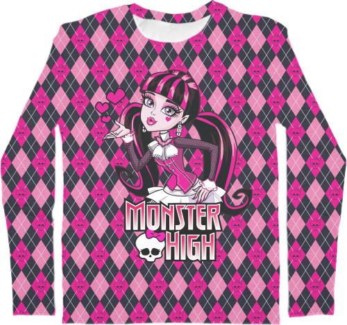 Футболка з Довгим Рукавом 3D Дитяча - Monster High (5) - Mfest