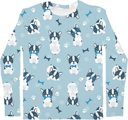 Животные - Men's Longsleeve Shirt 3D - Dogs in eyepieces - Mfest