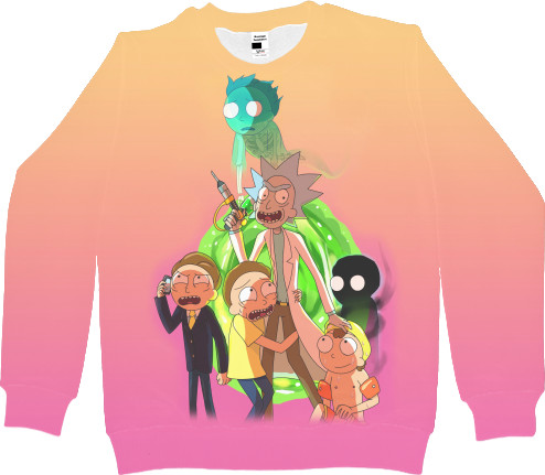 Men's Sweatshirt 3D - Rick and Morty (Loads of Mortys) - Mfest