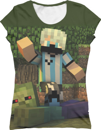 Women's T-Shirt 3D - Minecraft (6) - Mfest