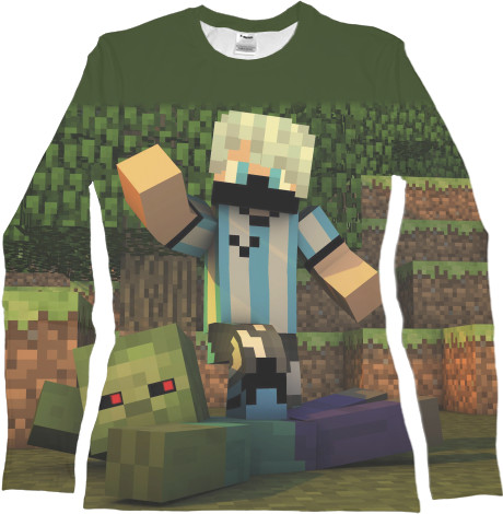 Women's Longsleeve Shirt 3D - Minecraft (6) - Mfest