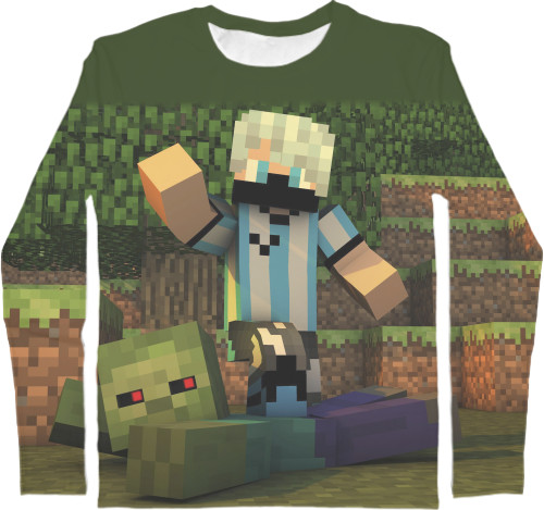 Kids' Longsleeve Shirt 3D - Minecraft (6) - Mfest