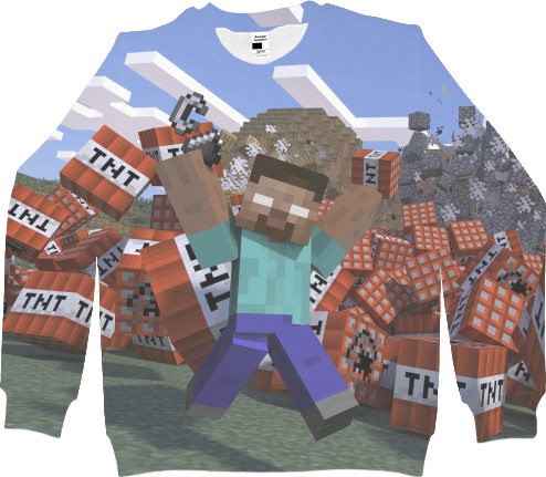 Men's Sweatshirt 3D - Minecraft (4) - Mfest