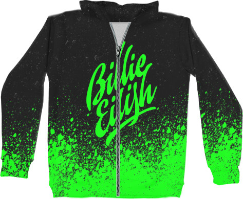 Kids' Zip-through Hoodie 3D - Billie Eilish (2) - Mfest