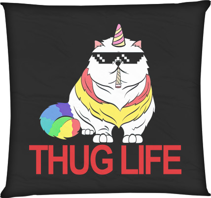 Square Throw Pillow - Thug life - Mfest