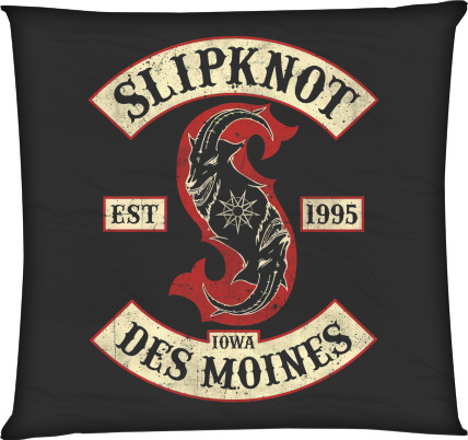 Square Throw Pillow -  Slipknot  Lowa Des Moines - Mfest