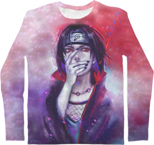 Men's Longsleeve Shirt 3D - Uchiha Itachi Sharingan Nice - Mfest