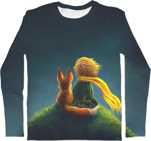 Men's Longsleeve Shirt 3D - Little prince with a fox - Mfest