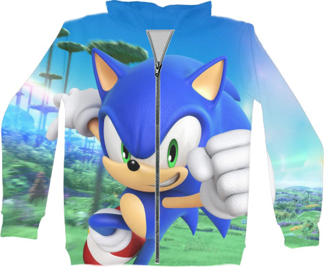 Kids' Zip-through Hoodie 3D - Sonic - Mfest