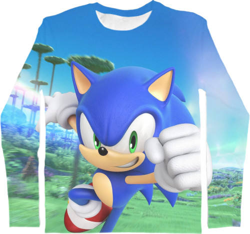 Men's Longsleeve Shirt 3D - Sonic - Mfest