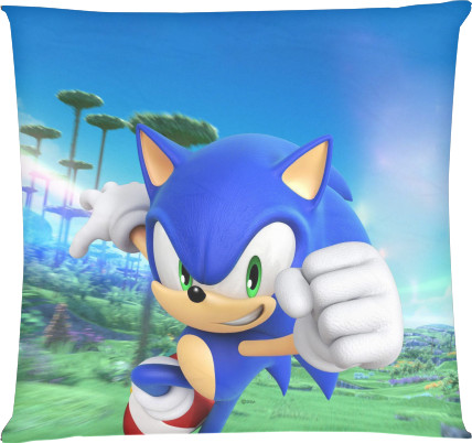 Square Throw Pillow - Sonic - Mfest