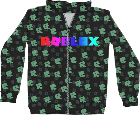 Unisex Zip-through Hoodie 3D - Roblox 4 - Mfest