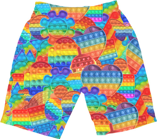 Kids' Shorts 3D - Various Pop It - Mfest