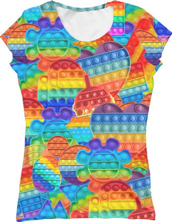 Women's T-Shirt 3D - Various Pop It - Mfest