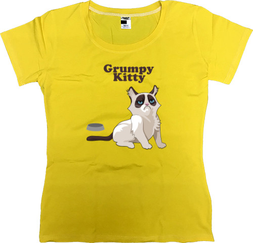 Women's Premium T-Shirt - Grumpy kitten - Mfest