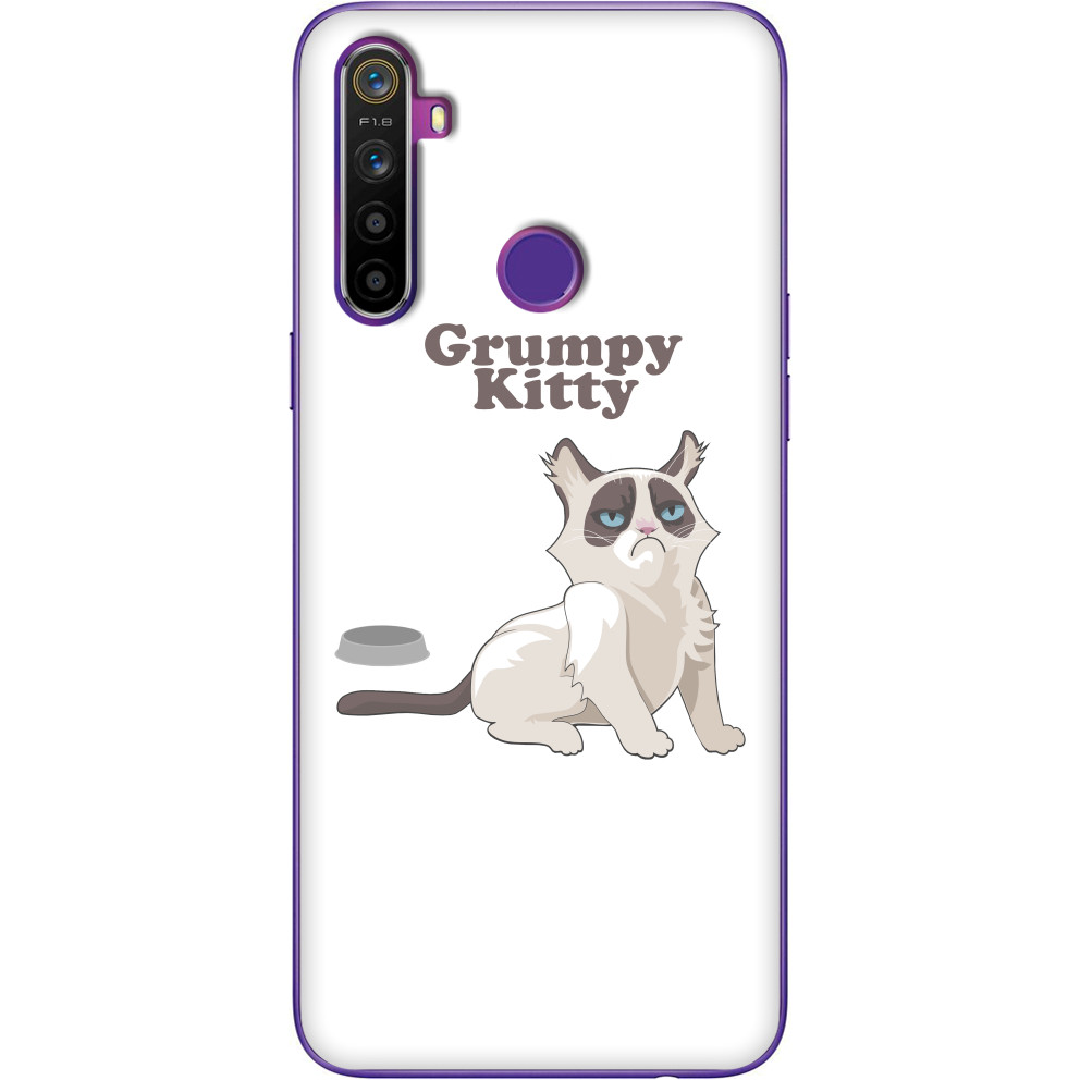 Чехол Realme - Grumpy kitten - Mfest