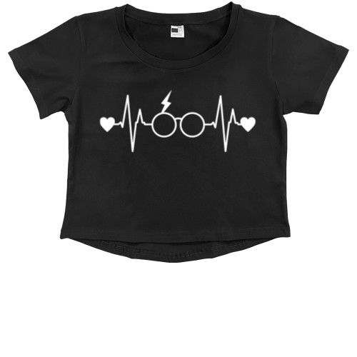 Kids' Premium Cropped T-Shirt - Harry Potter Scar and Glasses - Mfest