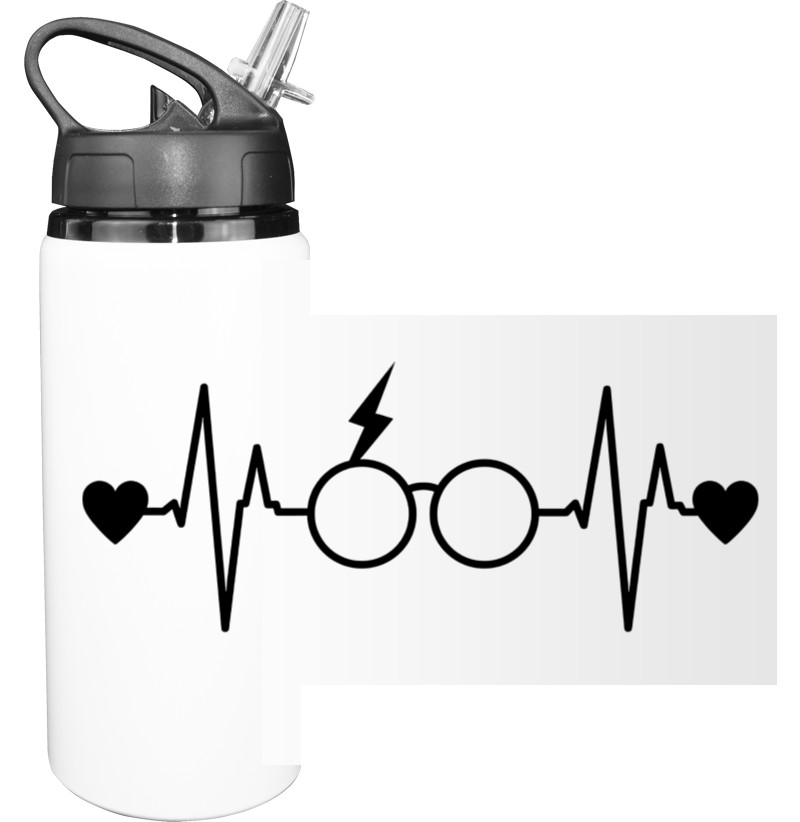 Sport Water Bottle - Harry Potter Scar and Glasses - Mfest