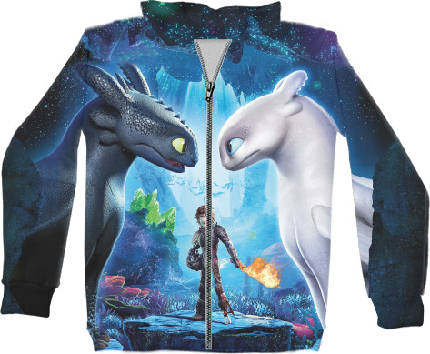 Unisex Zip-through Hoodie 3D - How to train your dragon 11 - Mfest