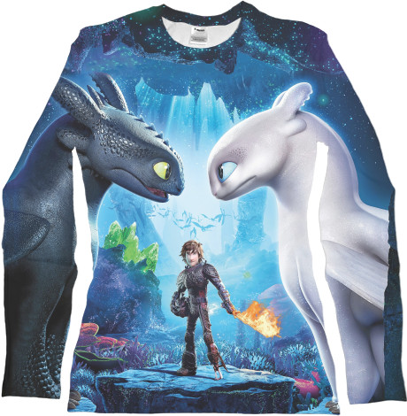 Women's Longsleeve Shirt 3D - How to train your dragon 11 - Mfest