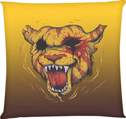 Square Throw Pillow - Tony's mask - Mfest