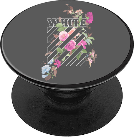 PopSocket Подставка для мобильного - Off-White (Flowers) - Mfest