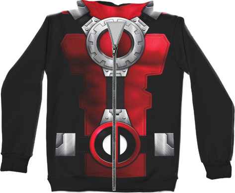 Unisex Zip-through Hoodie 3D - DeadPool-8 - Mfest