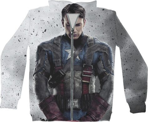 Unisex Zip-through Hoodie 3D - Captain-America-10Captain-America-10 - Mfest