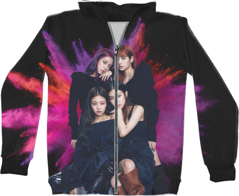 Kids' Zip-through Hoodie 3D - Blackpink 6 - Mfest