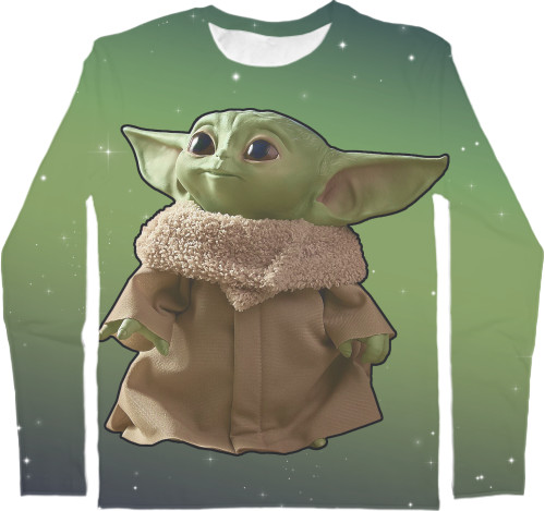 Men's Longsleeve Shirt 3D - Baby Yoda 4 - Mfest