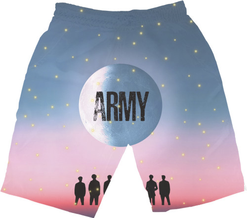 Kids' Shorts 3D - Army BTS - Mfest