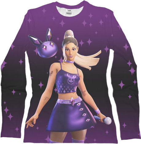 Women's Longsleeve Shirt 3D - ARIANA GRANDE FORTNITE 2 - Mfest