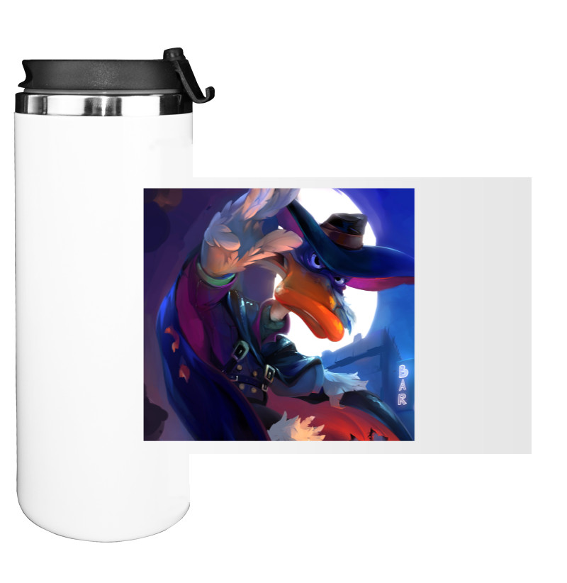 Water Bottle on Tumbler - Black raincoat-1 - Mfest