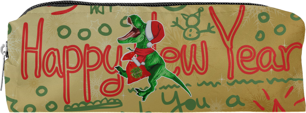 Pencil case 3D - christmas dinosaur - Mfest