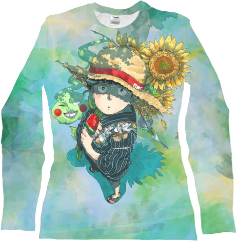 Women's Longsleeve Shirt 3D - Manga Mob Psycho - Mfest