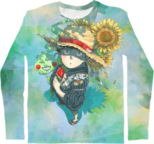 Men's Longsleeve Shirt 3D - Manga Mob Psycho - Mfest