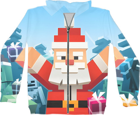 Kids' Zip-through Hoodie 3D - Minecraft new year - Mfest