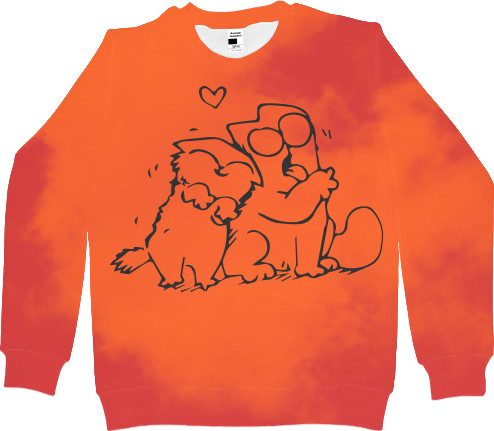 Women's Sweatshirt 3D - Simon's cat - Mfest