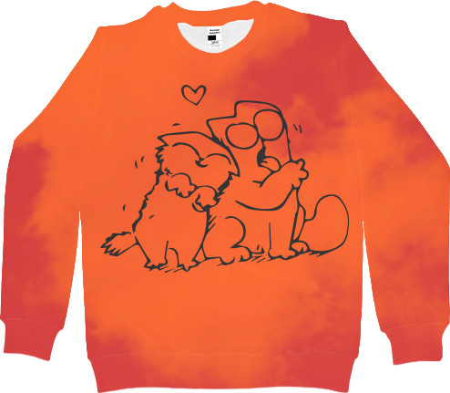 Men's Sweatshirt 3D - Simon's cat - Mfest