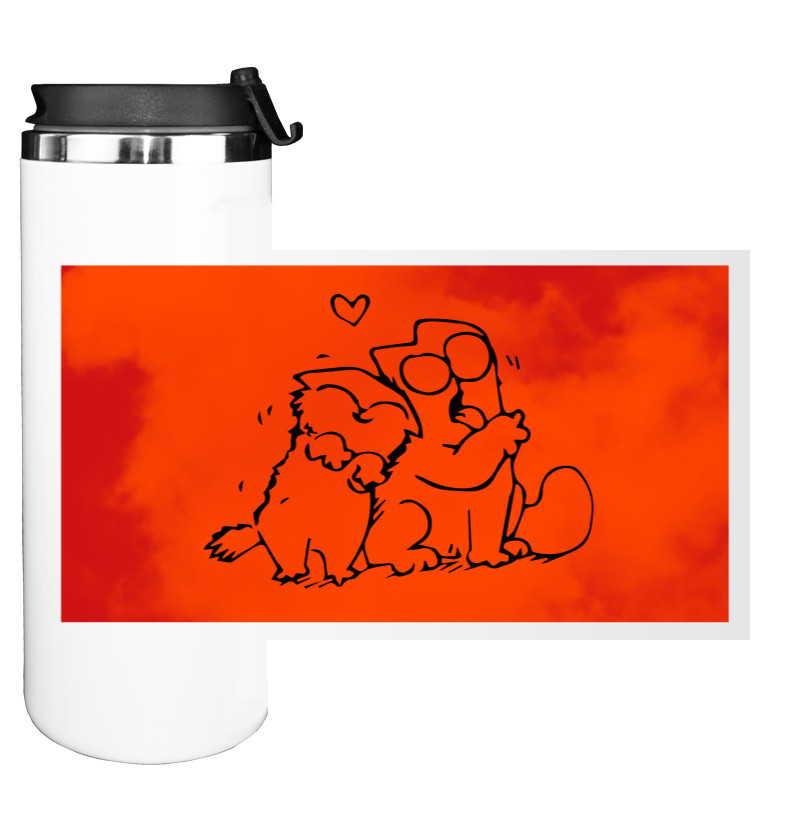 Water Bottle on Tumbler - Simon's cat - Mfest