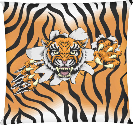 Square Throw Pillow - Bengal tiger - Mfest