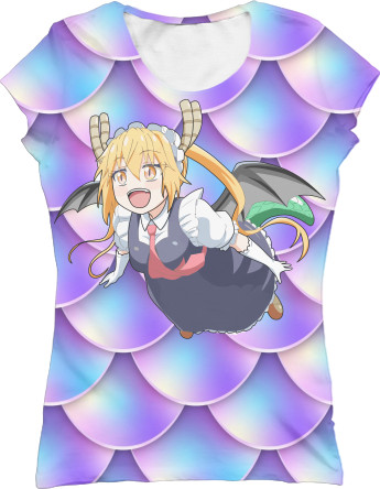 Дракон-горничная госпожи Кобаяси / Kobayashi-san Chi no Maid Dragon S - Футболка 3D Женская - Tooru - Mfest