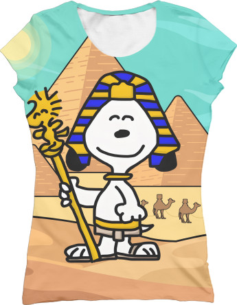 Women's T-Shirt 3D - Snoopy Pharaoh - Mfest