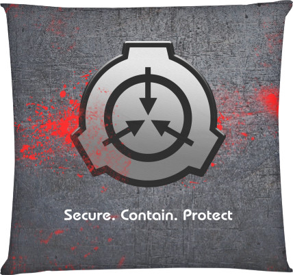 Square Throw Pillow - Containment Breach - Mfest