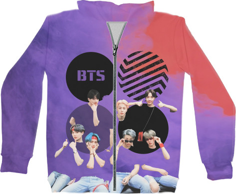 Kids' Zip-through Hoodie 3D - BTS 9 - Mfest