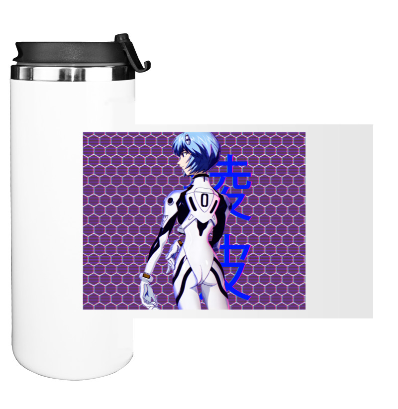 Water Bottle on Tumbler - Rei Ayanami 4 - Mfest