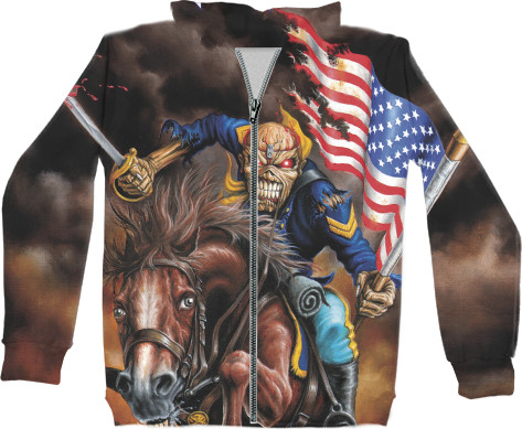 Kids' Zip-through Hoodie 3D - Iron Maiden 1 - Mfest