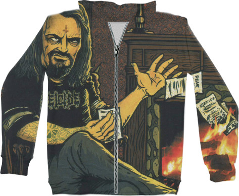 Kids' Zip-through Hoodie 3D - Deicide 1 - Mfest